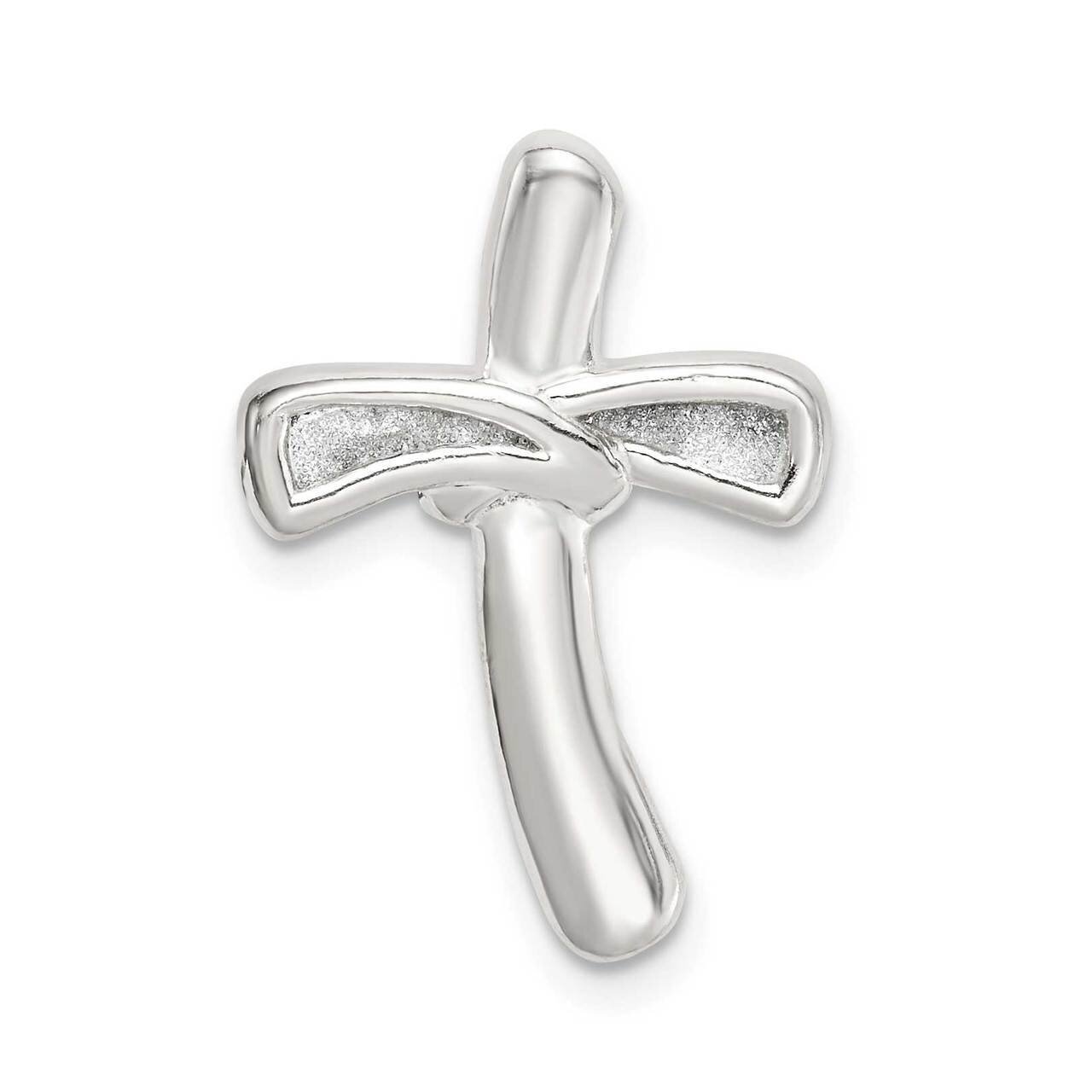 Glitter Infused Cross Chain Slide Sterling Silver QC9687, MPN: QC9687, 886774082486