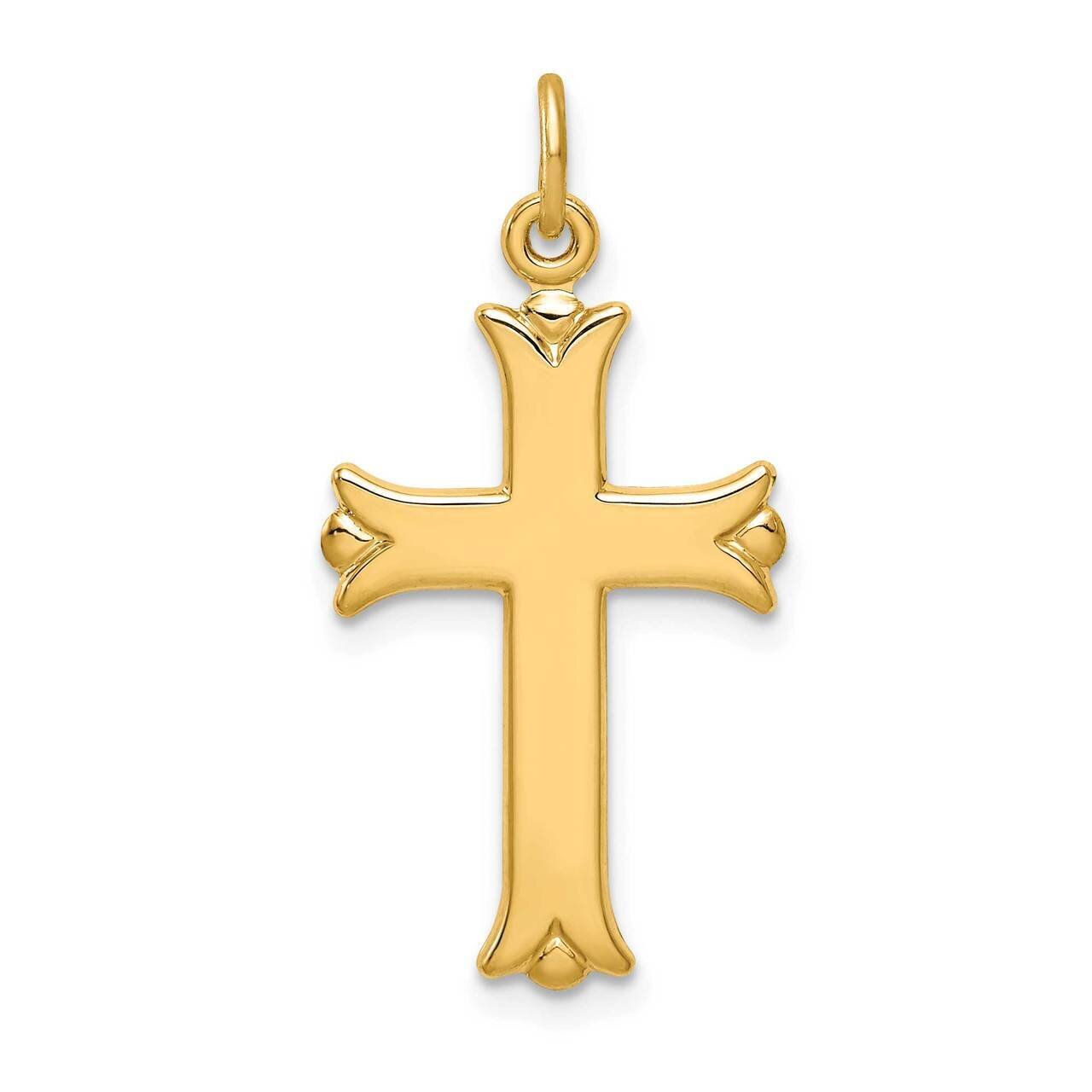 Gold Tone Polished Cross Pendant Sterling Silver QC9689, MPN: QC9689, 883957990125