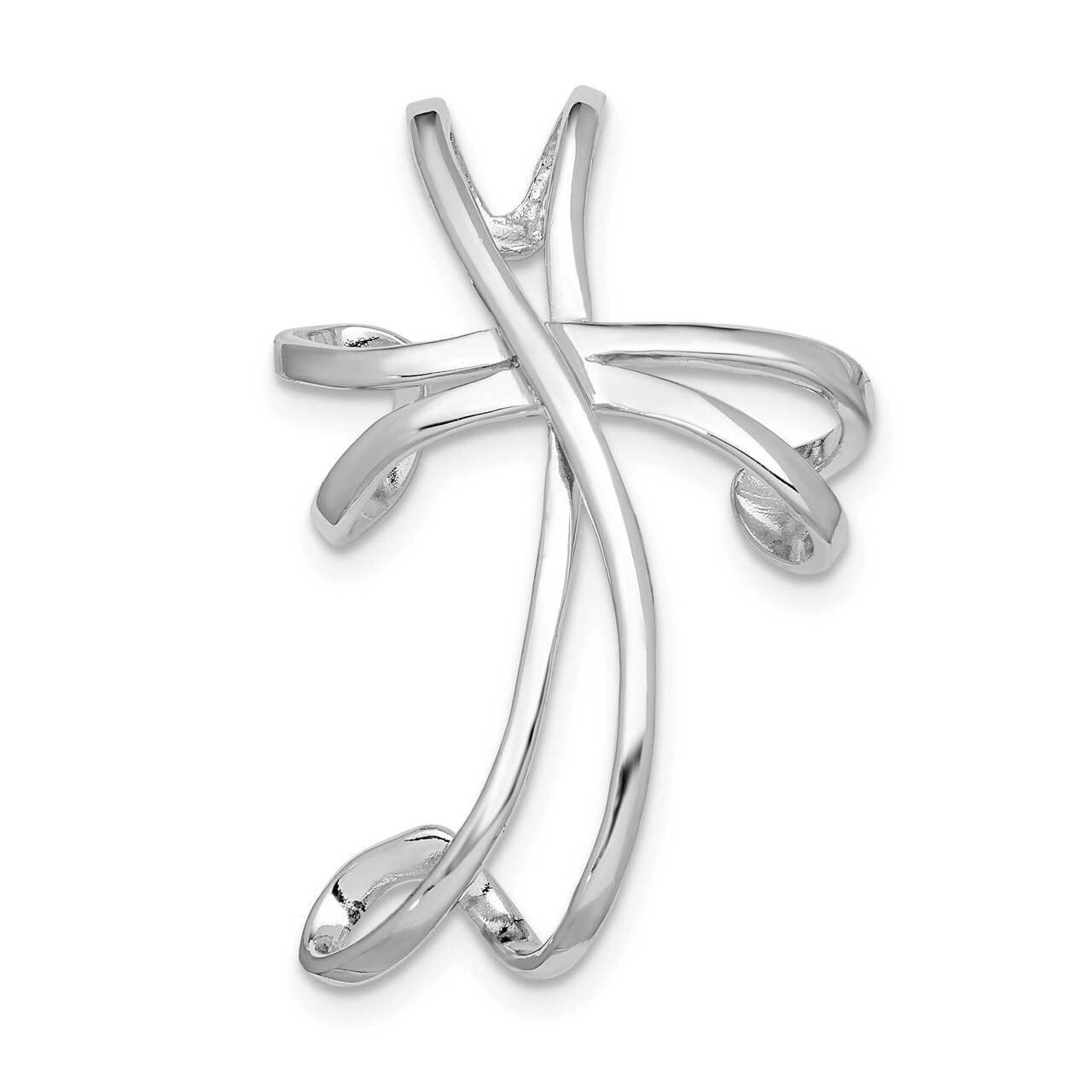 Cross Chain Slide Pendant Sterling Silver Rhodium-plated QC9691, MPN: QC9691, 886774015354