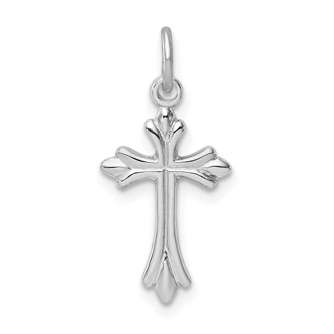 Polished Cross Pendant Sterling Silver Rhodium-plated QC9696, MPN: QC9696, 886774123332