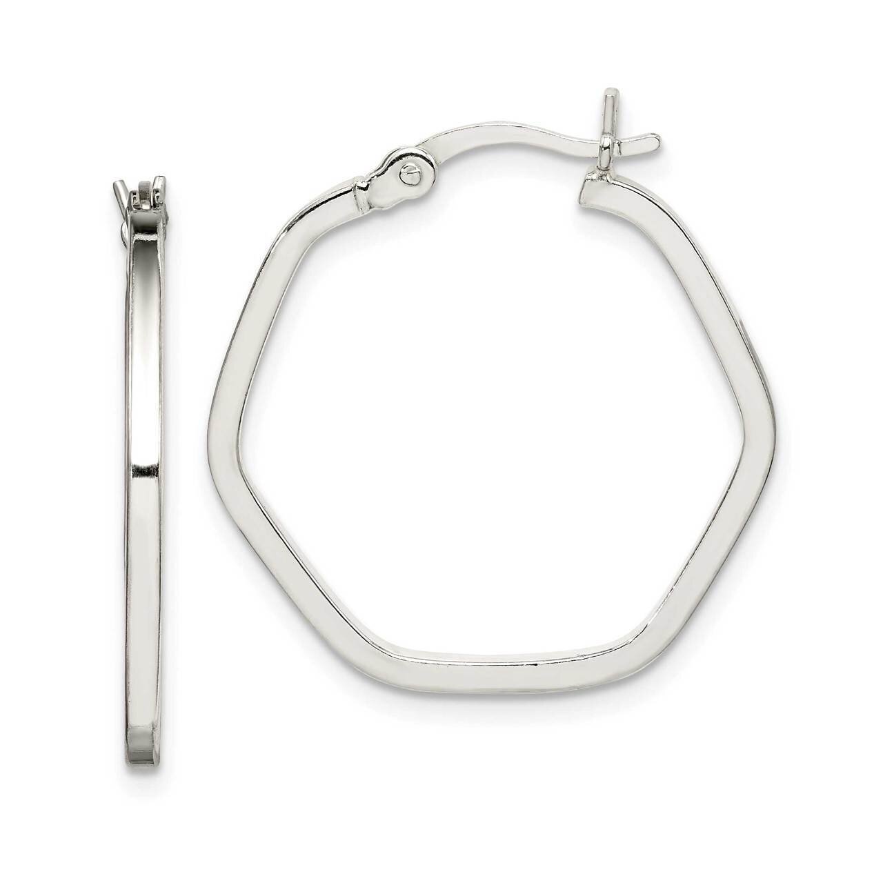 Hoop Earrings Sterling Silver Polished QE14104, MPN: QE14104, 883957908045