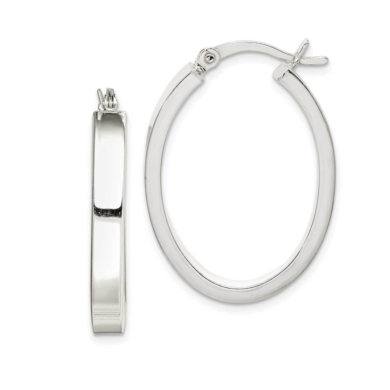 Hoop Earrings Sterling Silver Polished QE14149, MPN: QE14149, 886774087146