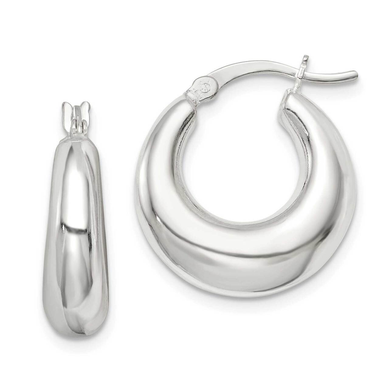 Hoop Earrings Sterling Silver Polished QE14151, MPN: QE14151, 886774107608