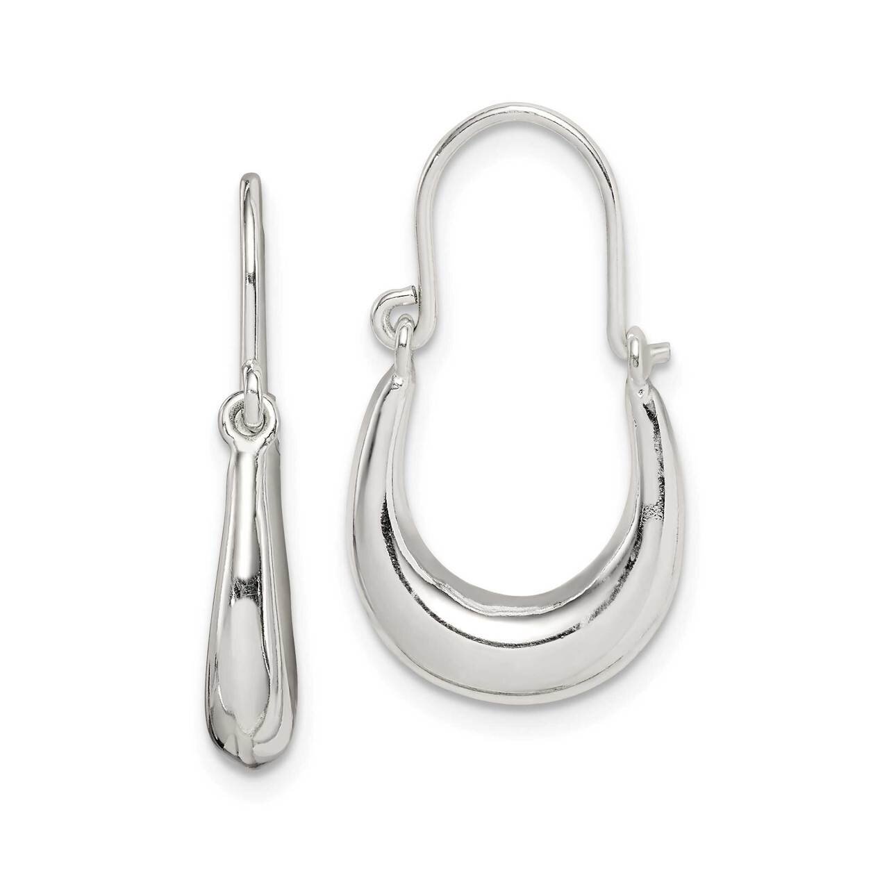 Hoop Earrings Sterling Silver Polished QE14153, MPN: QE14153, 886774097657