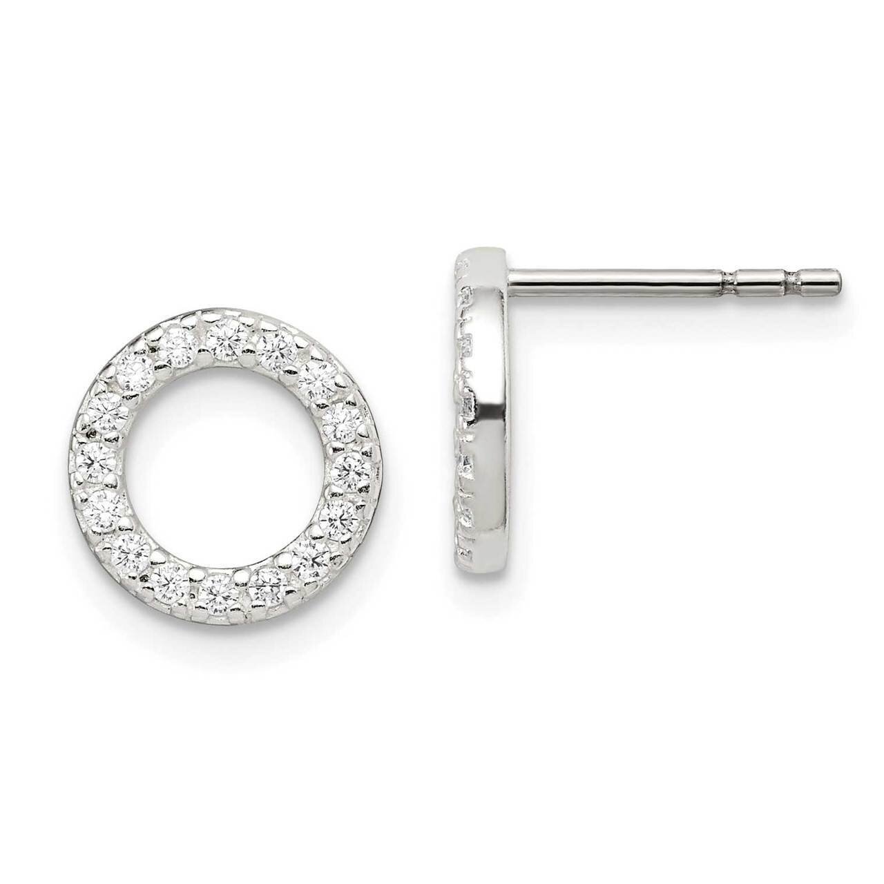 Post Earrings Sterling Silver CZ Diamond QE14564, MPN: QE14564, 883957598987