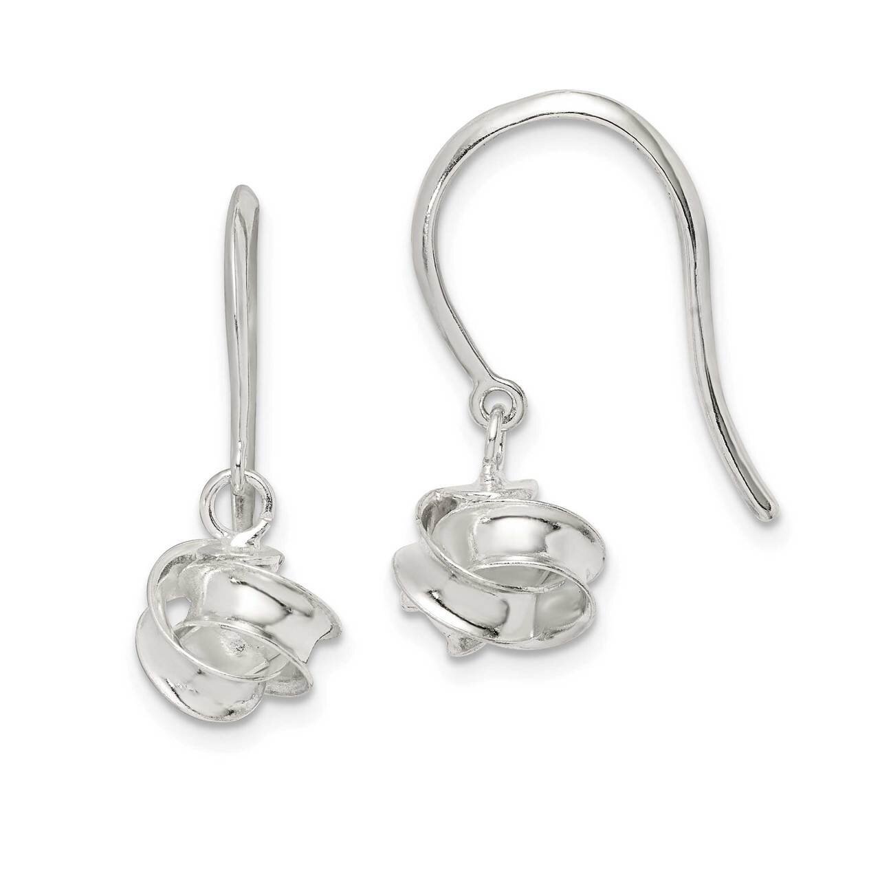 Knot Dangle Earrings Sterling Silver QE14573