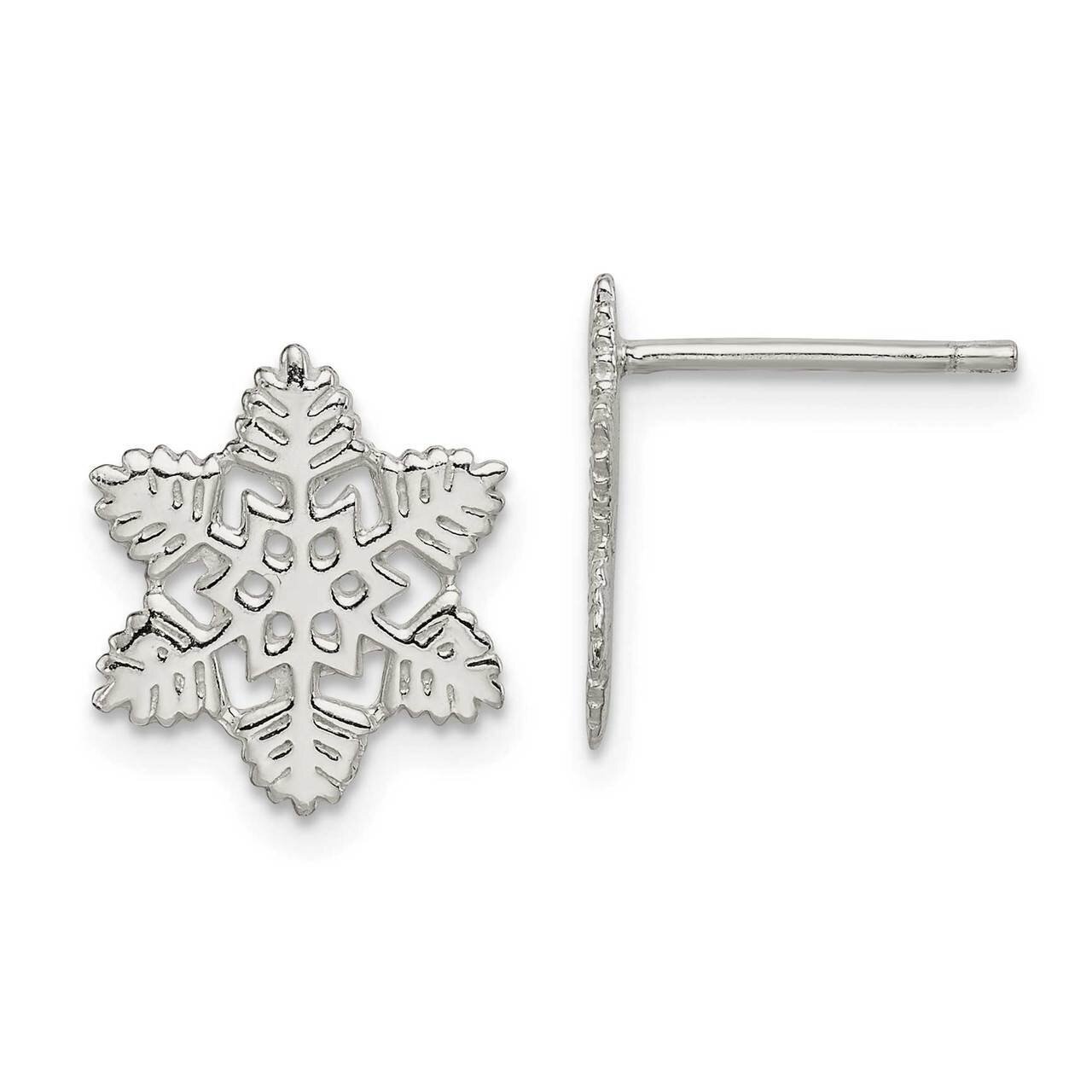 Snowflake Post Earrings Sterling Silver QE14626, MPN: QE14626, 883957625157