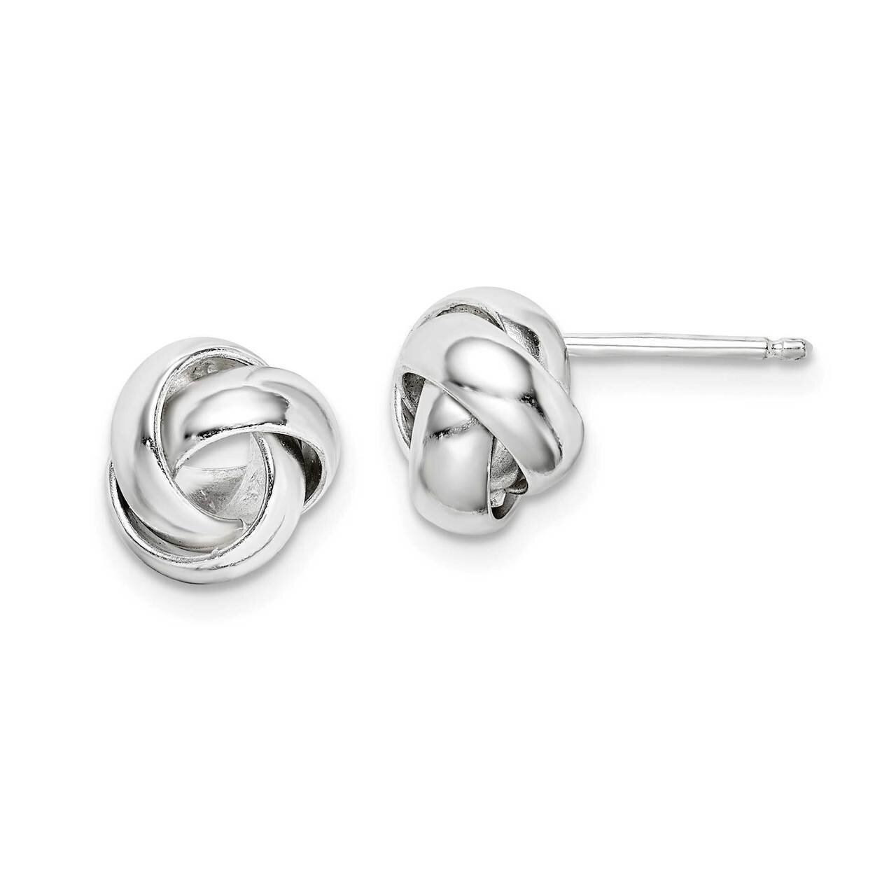 9mm Love Knot Post Earrings Sterling Silver Polished QE14870, MPN: QE14870, 883957939797