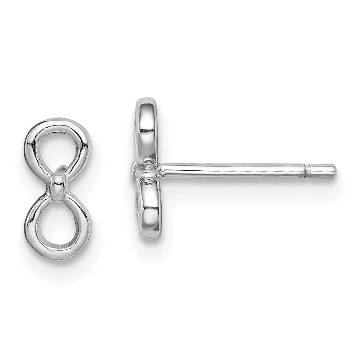 Infinity Post Earrings Sterling Silver Rhodium-plated QE14913, MPN: QE14913, 886774023106