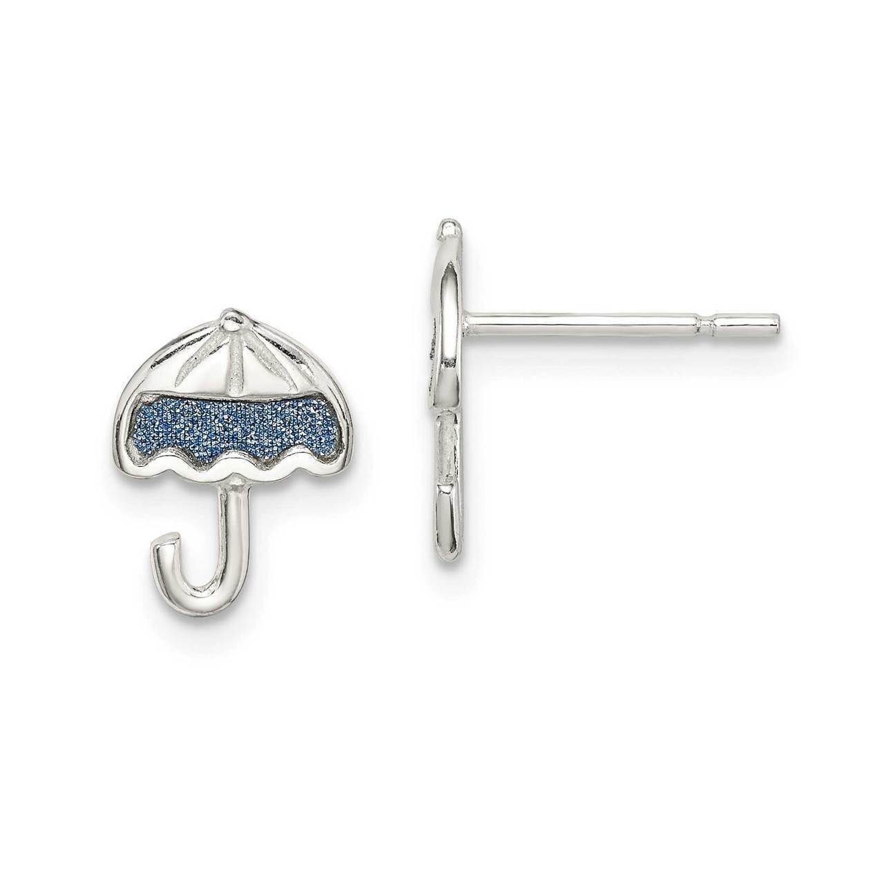 Glitter Infused Umbrella Post Earrings Sterling Silver QE14921, MPN: QE14921, 886774070063