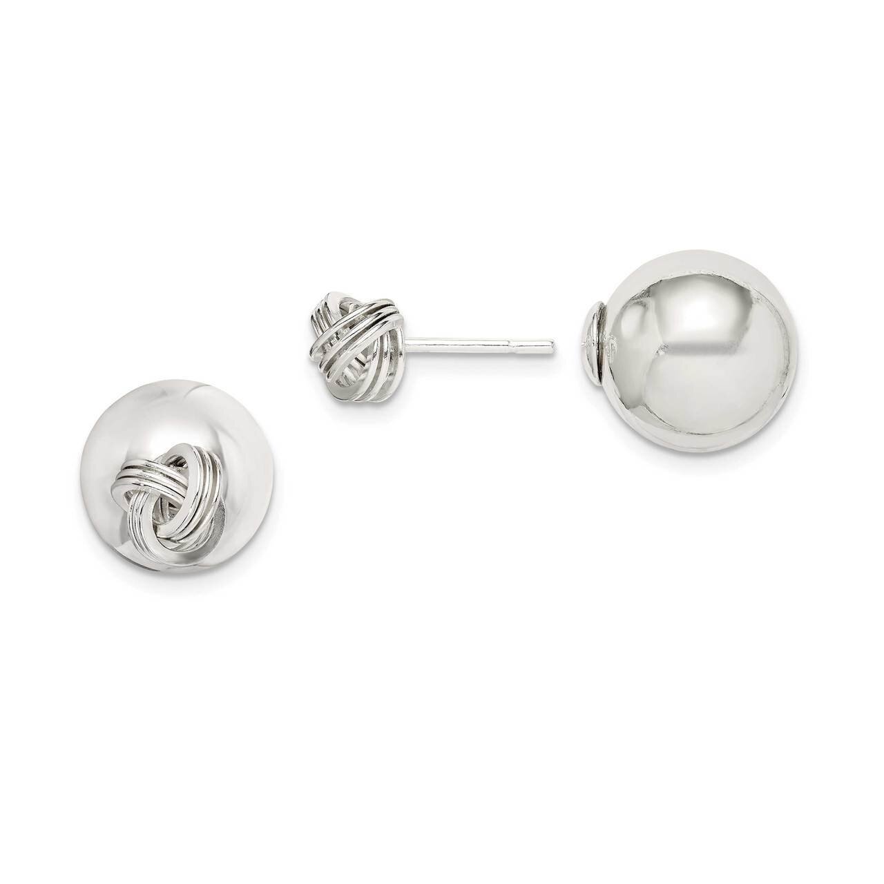 Love knot Front and Back Post Earrings Sterling Silver QE14923, MPN: QE14923, 886774038261