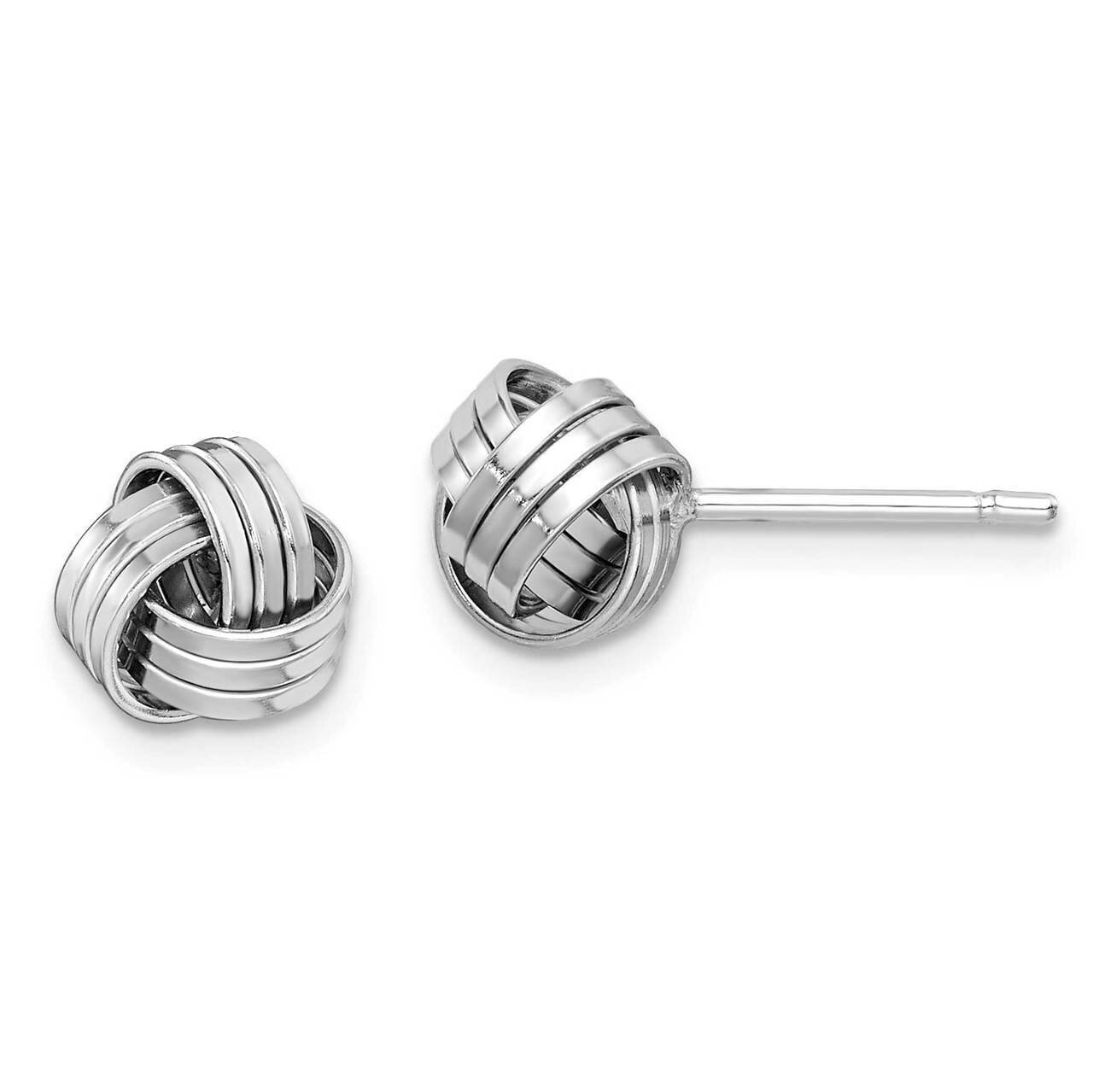 Love Knot Post Earrings Sterling Silver Rhodium-plated QE14960