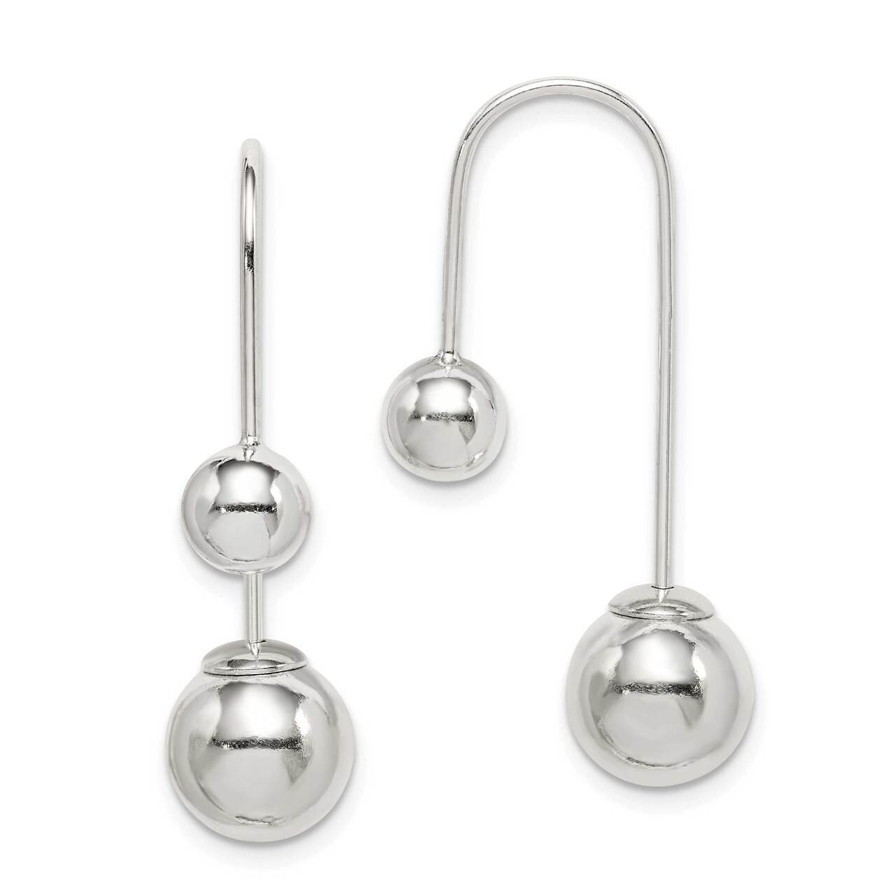 Front and Back Dangle Earrings Sterling Silver Polished QE14970, MPN: QE14970, 883957176192