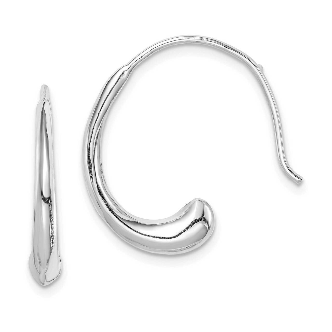 Threader Dangle Earrings Sterling Silver Rhodium-plated QE14979, MPN: QE14979, 883957917191