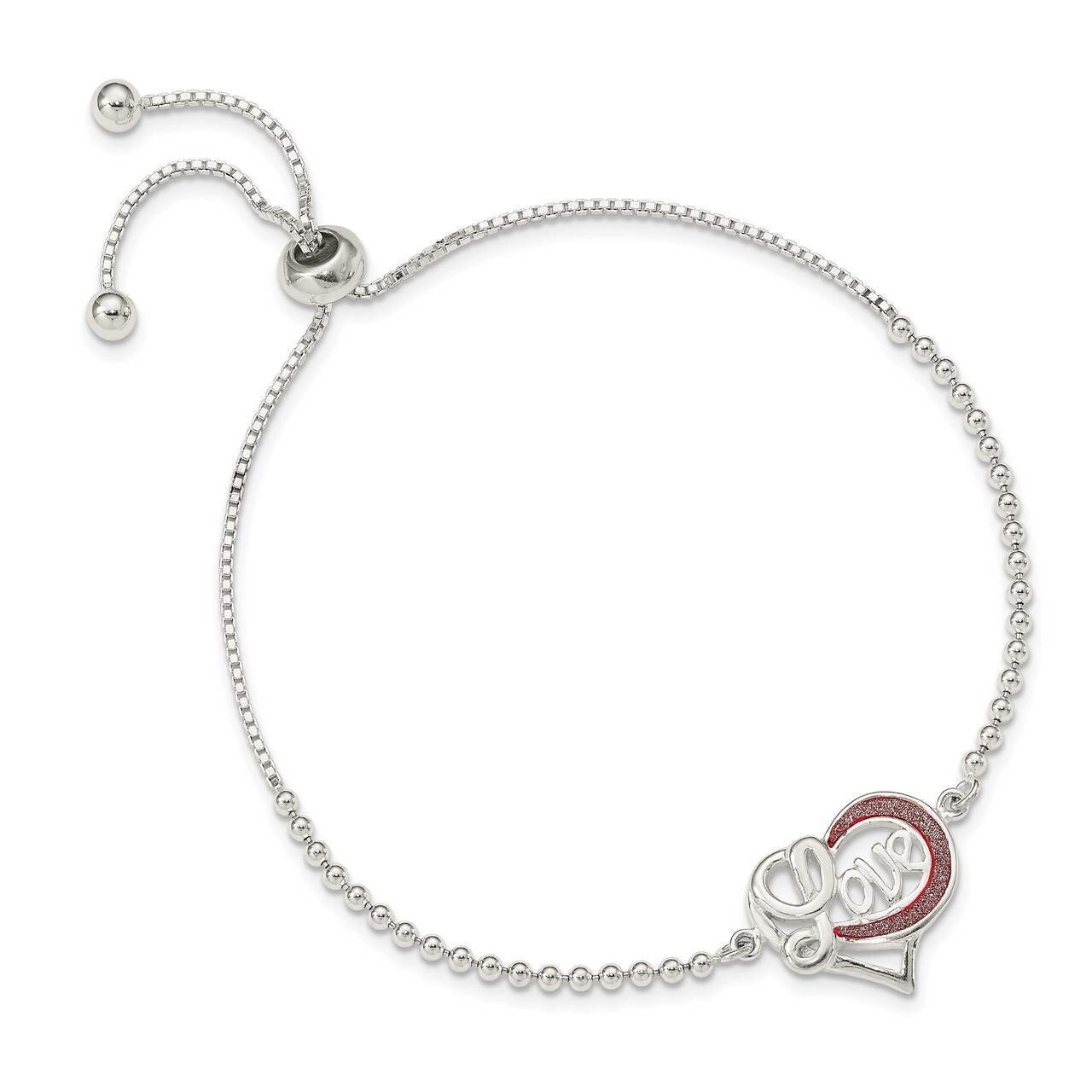 Glitter Infused Infinity Love Adjustable Bracelet Sterling Silver QG4768, MPN: QG4768, 886774116228