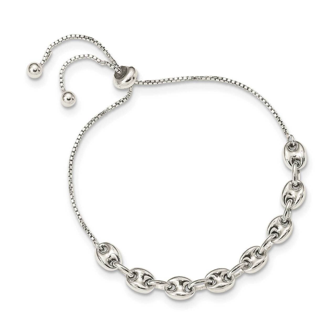 Linked Adjustable Bracelet Sterling Silver Polished QG4770, MPN: QG4770, 883957176208