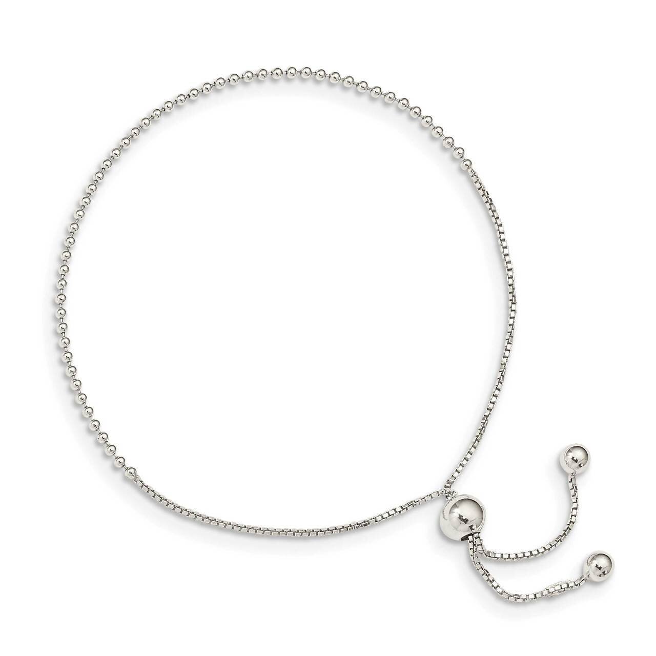 Beaded Adjustable Bracelet Sterling Silver QG4785, MPN: QG4785, 886774117164