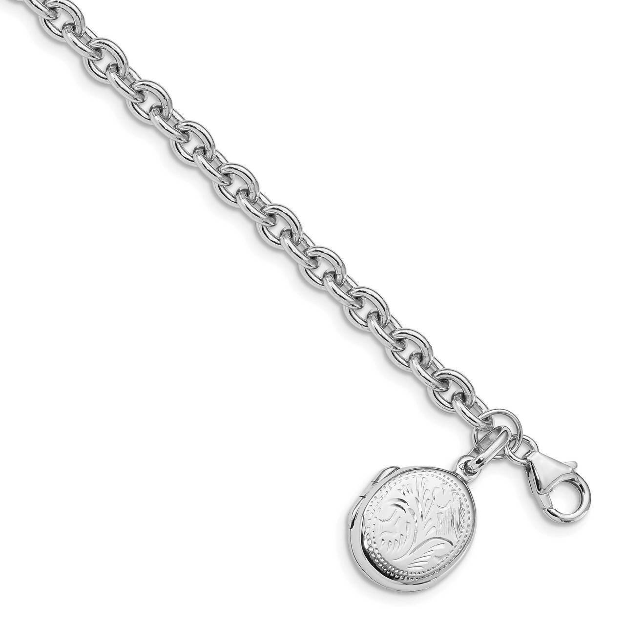 Locket Bracelet Sterling Silver Rhodium-plated QG4854-7.25