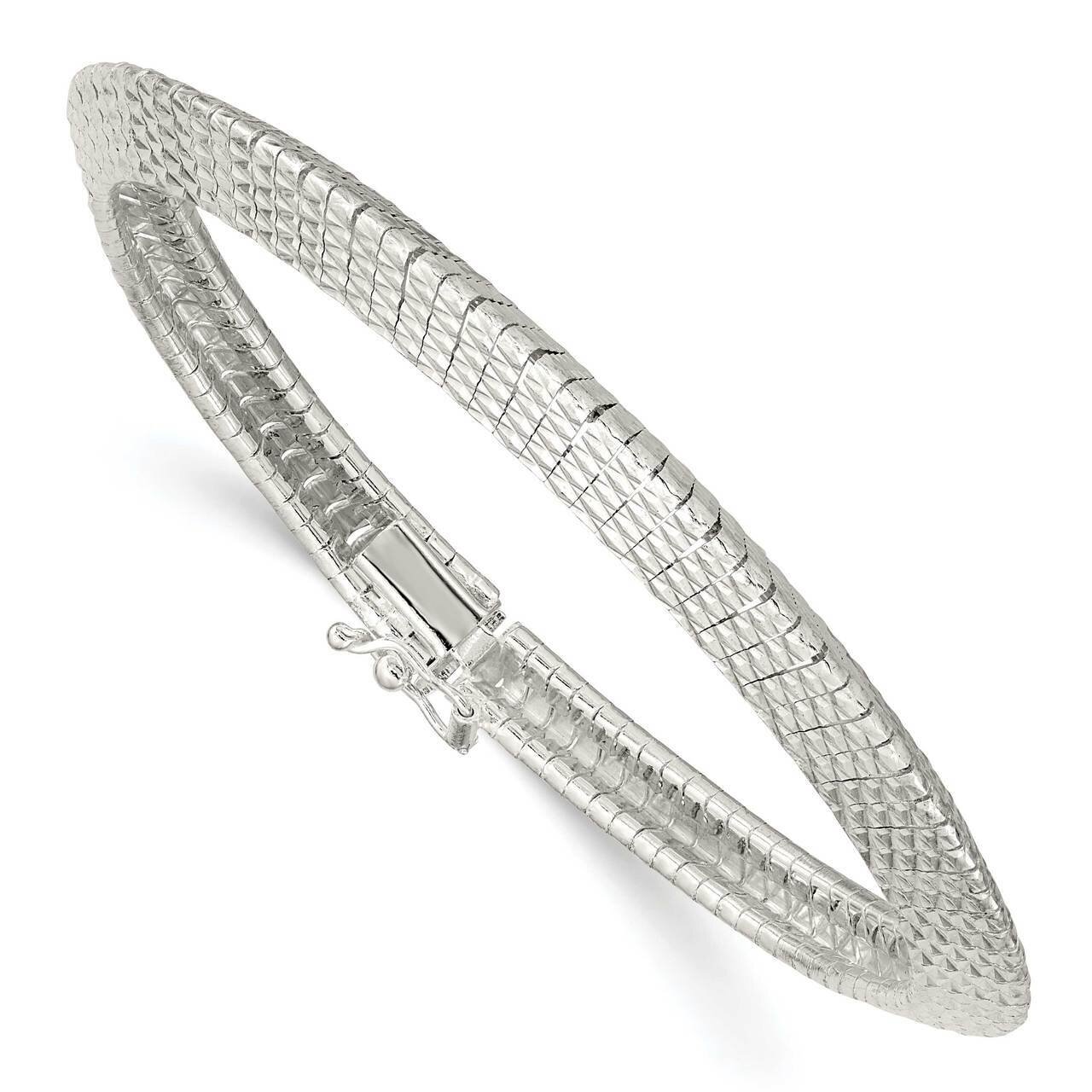 5.5mm Textured Knife-edge 7.5in Bracelet Sterling Silver QG4944-7.5, MPN: QG4944-7.5, 883957966816