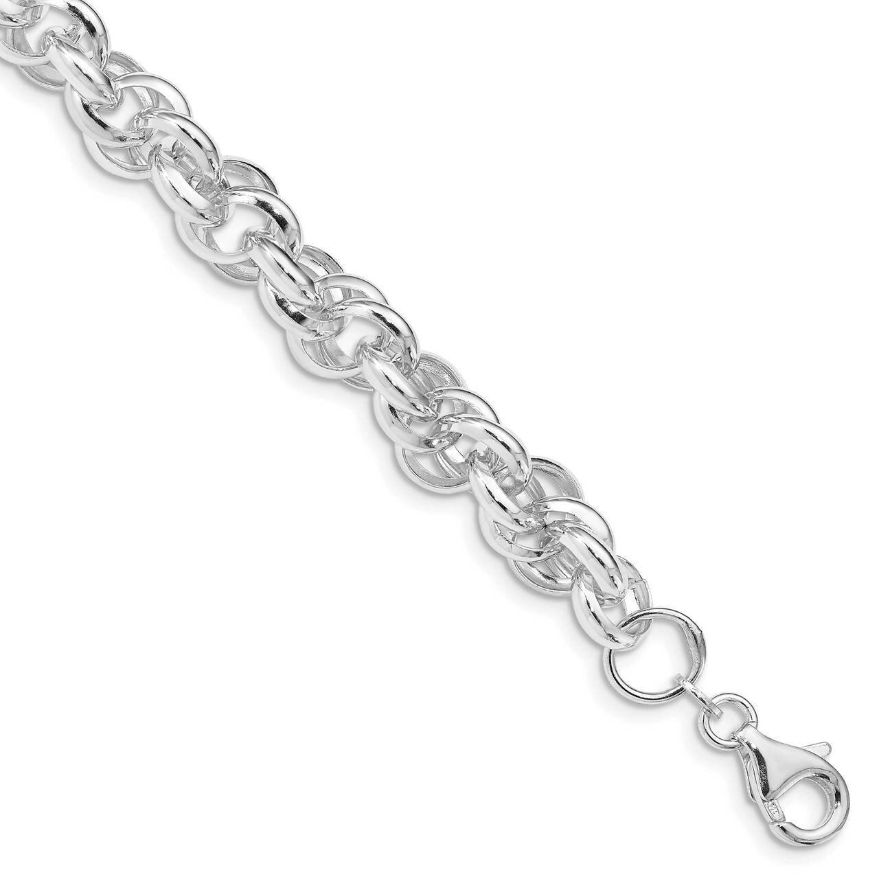 1.25 in ext. Fancy Link Bracelet Sterling Silver Polished QG4992-6.5, MPN: QG4992-6.5, 196904156858