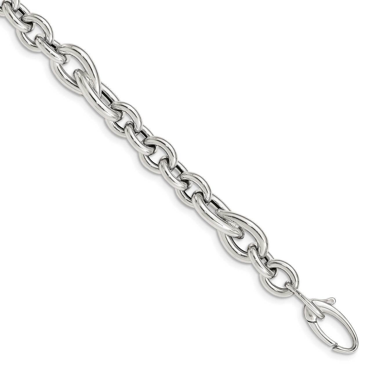7.5in Polished Fancy Link Bracelet Sterling Silver QG4995-7.5