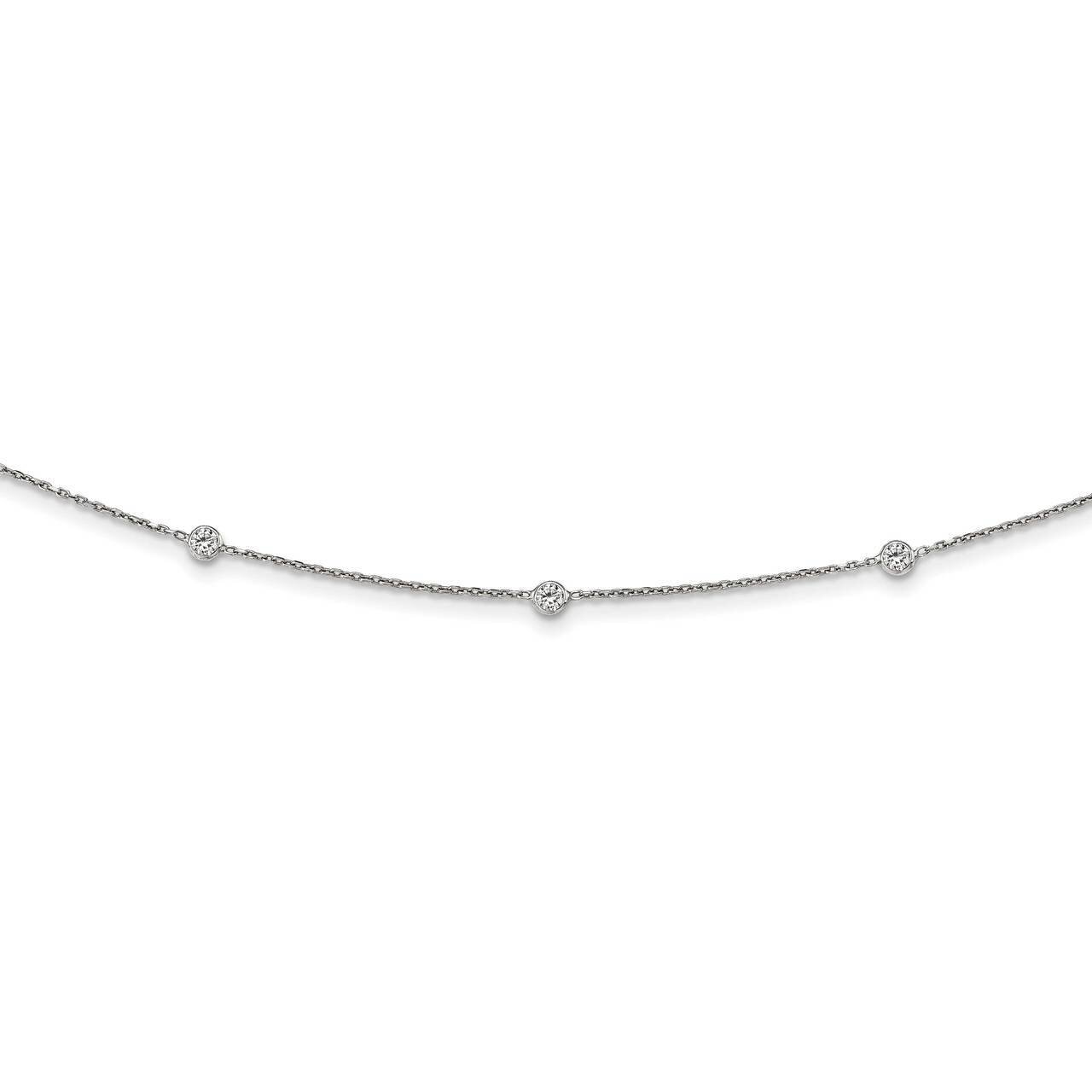 3 inch Extender Choker Sterling Silver Rhodium-plated CZ Diamond QG5339-12, MPN: QG5339-12, 8867740…
