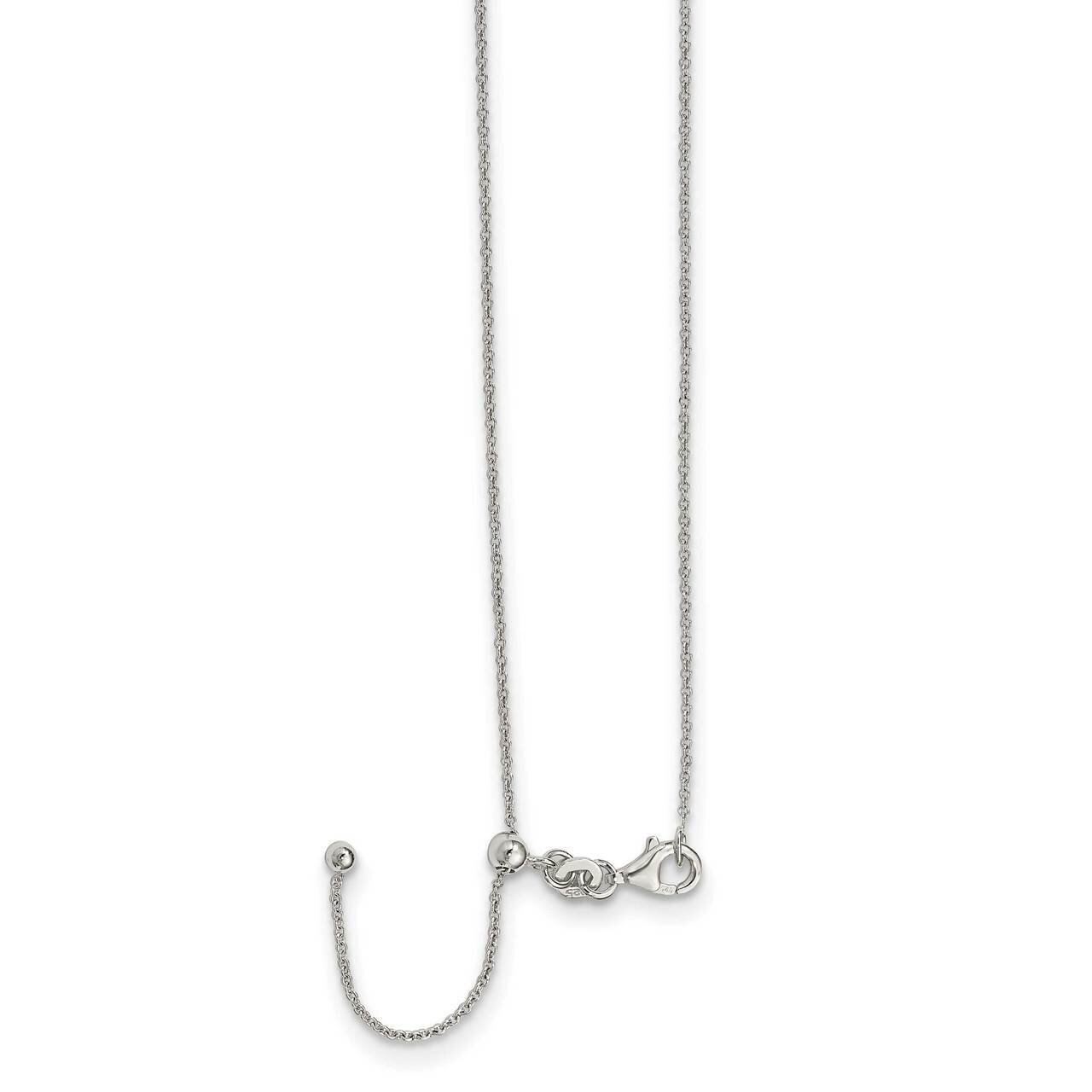 Adjustable Necklace Sterling Silver Polished QG5353-24, MPN: QG5353-24, 883957856315