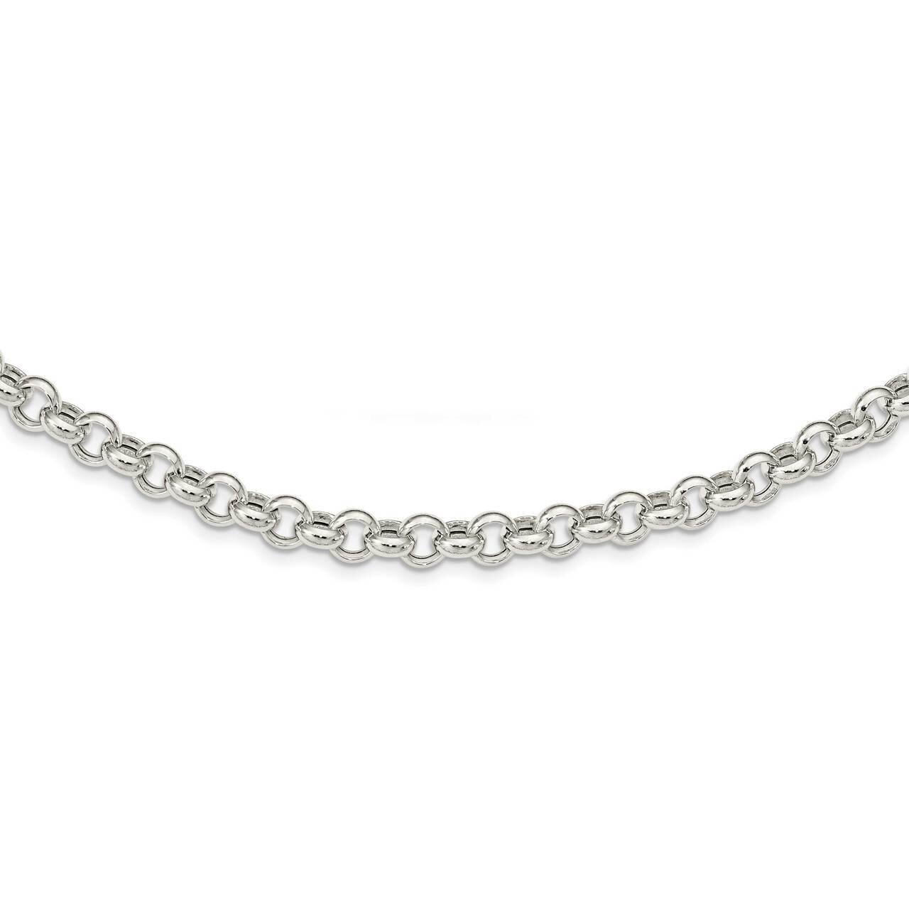 Rolo Fancy Necklace Sterling Silver Polished QG5355-17.5, MPN: QG5355-17.5, 883957573083