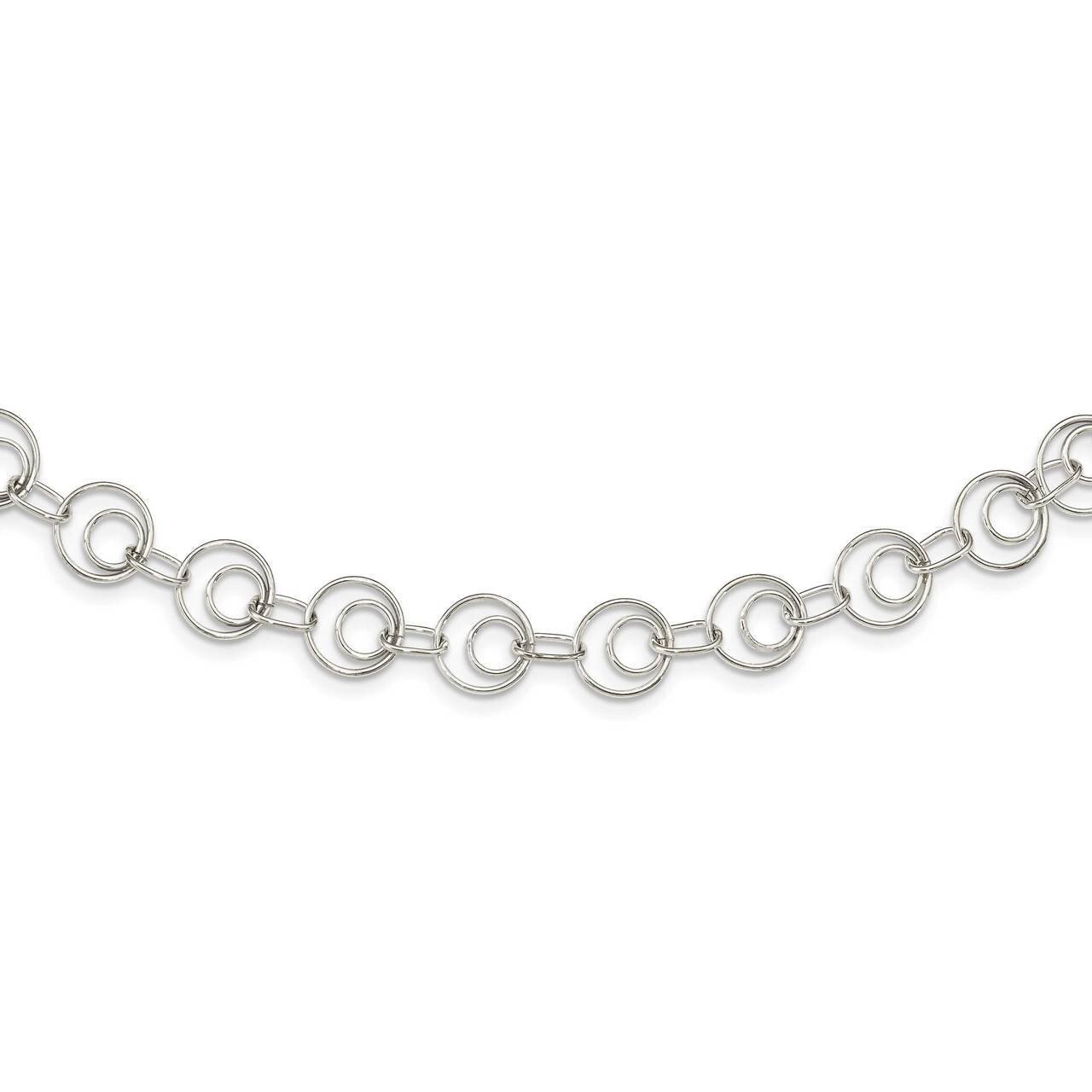 Linked Necklace Sterling Silver Polished QG5360-18