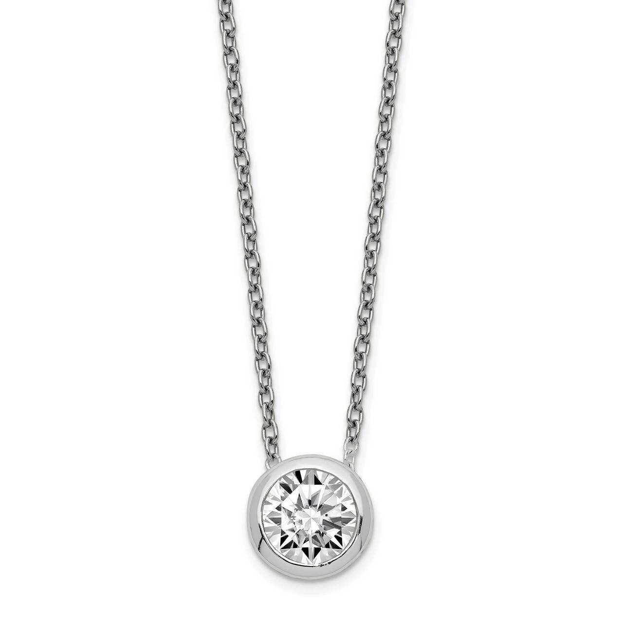 Necklace Sterling Silver CZ Diamond QG5413-16, MPN: QG5413-16, 886774083506