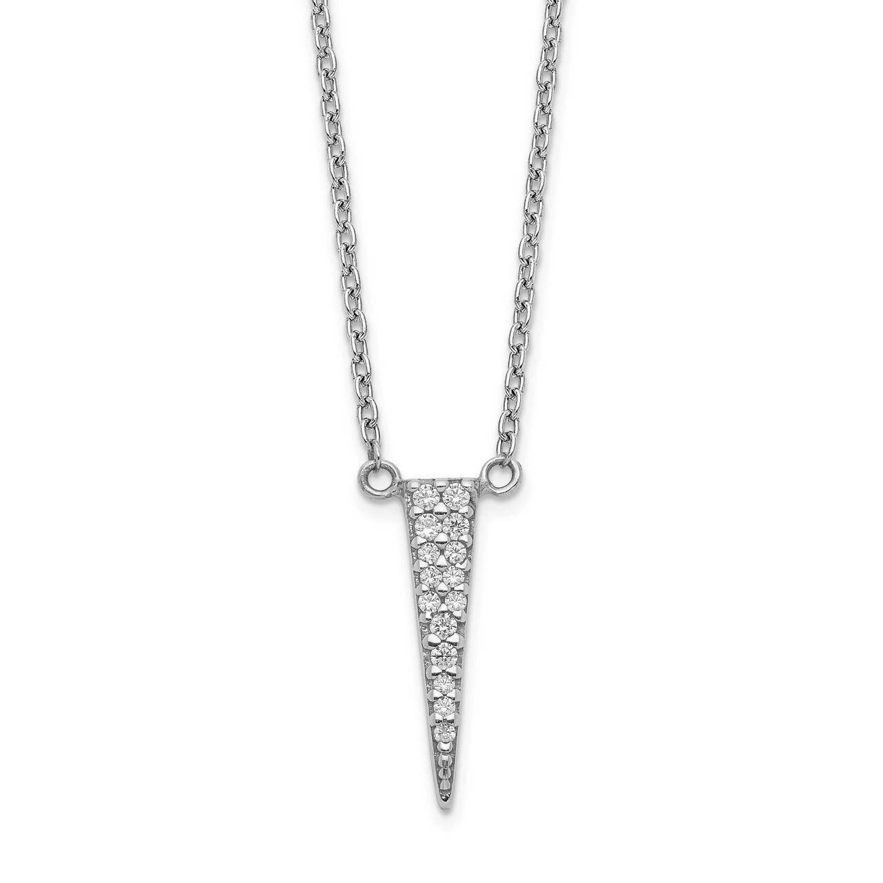 Necklace Sterling Silver CZ Diamond QG5478-18