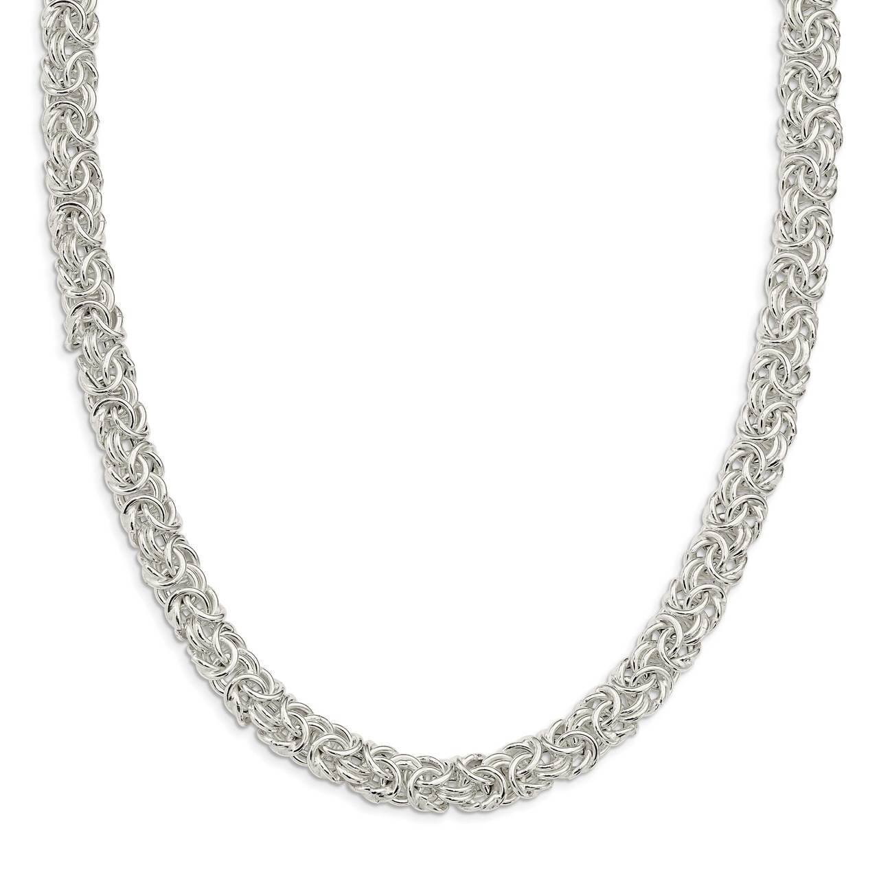 Byzantine Link Necklace Sterling Silver Polished QG5598-20, MPN: QG5598-20, 191101481352