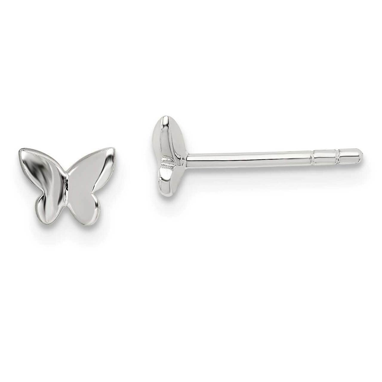 Butterfly Post Earrings Sterling Silver QGK175 by Madi K, MPN: QGK175, 886774103273