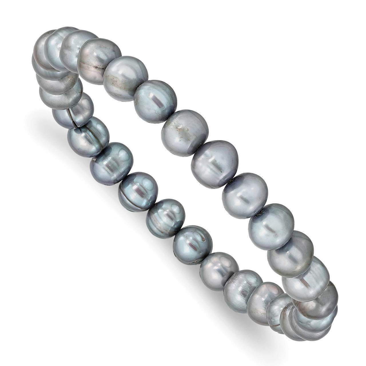 6-7mm Grey Stretch Bracelet Freshwater Pear QH5459, MPN: QH5459, 883957981611