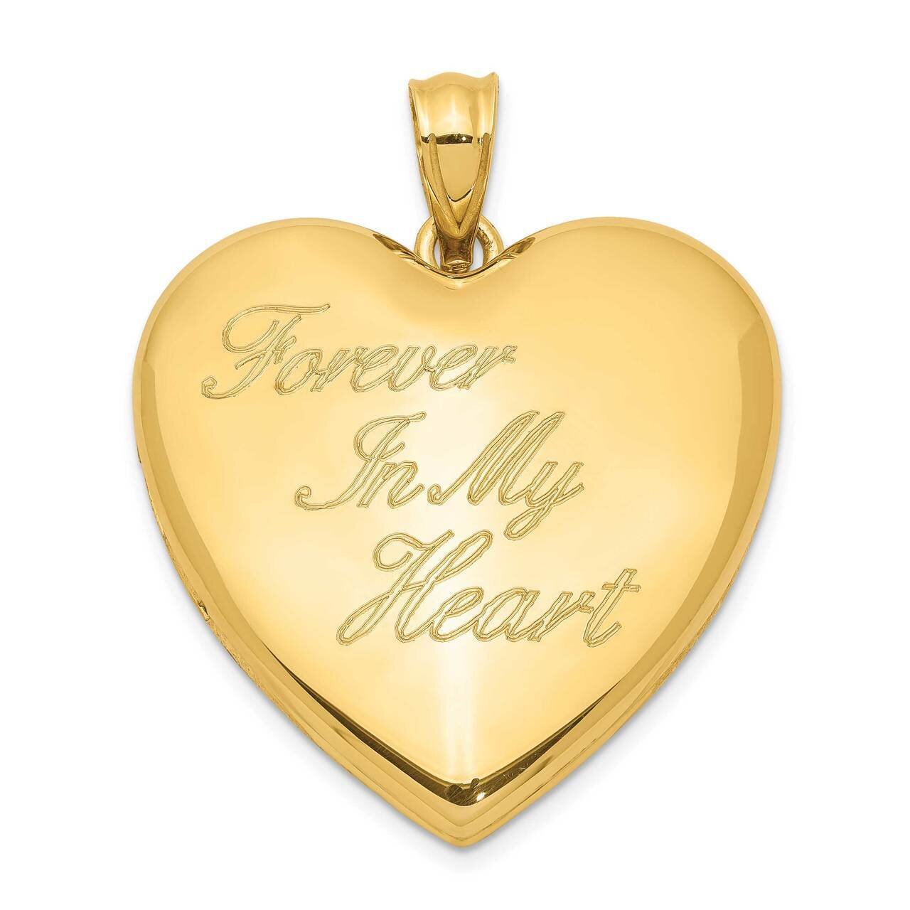 Forever In My Heart Ash Holder Heart Locket Sterling Silver Gold-tone QLS996