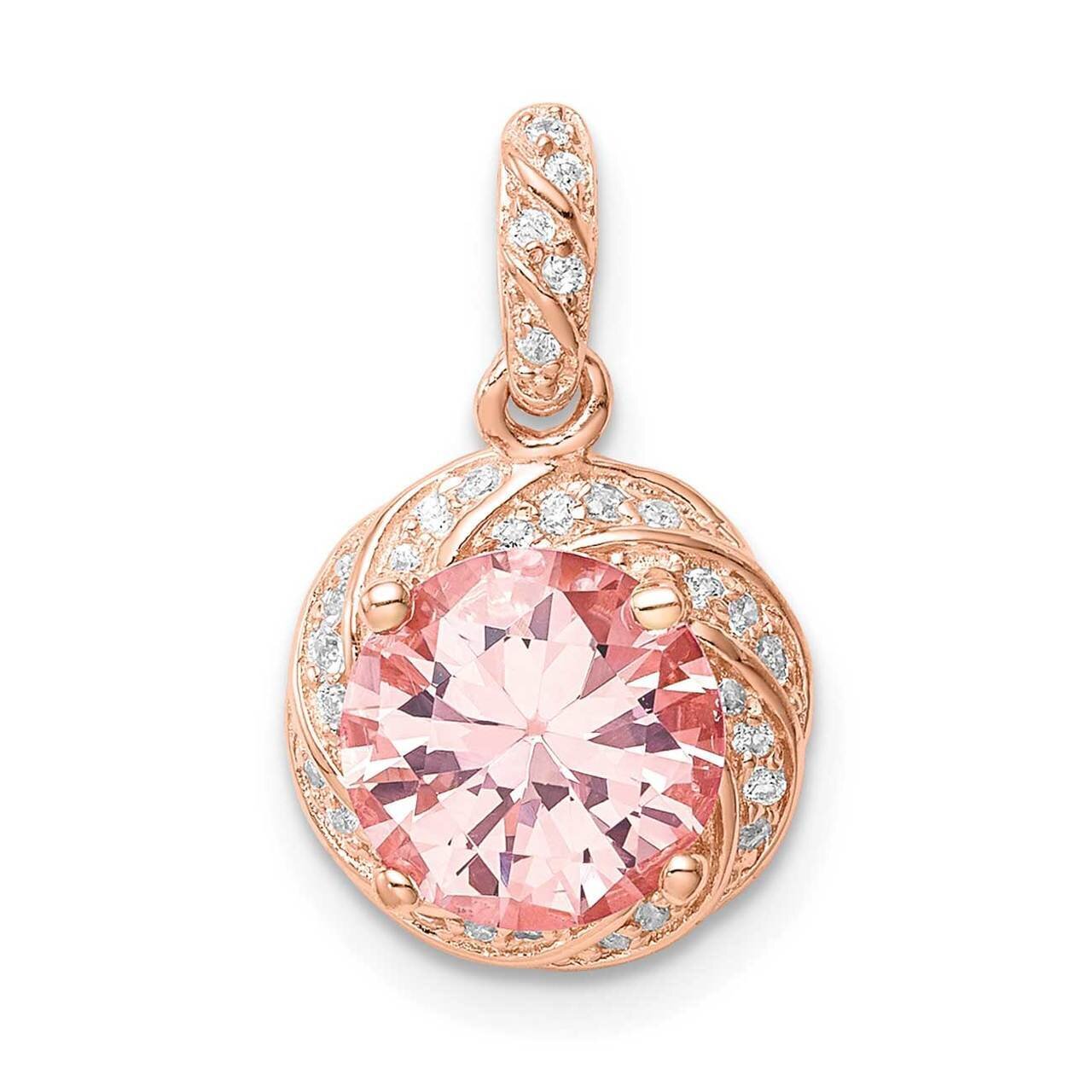 Crystal Pendant Sterling Silver Rose-tone QP5052, MPN: QP5052, 886774066301