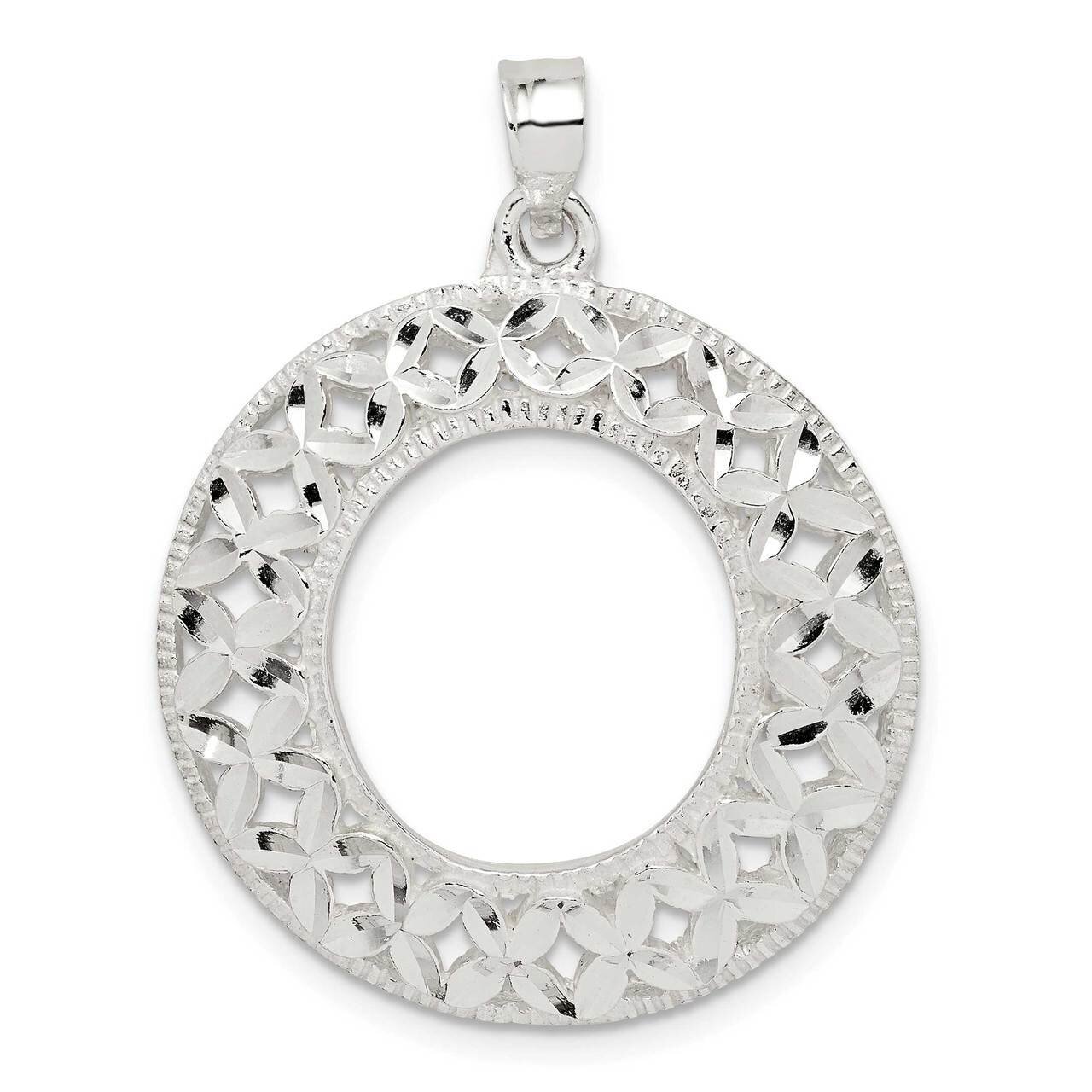 X Pendant Sterling Silver Diamond-cut QP5146