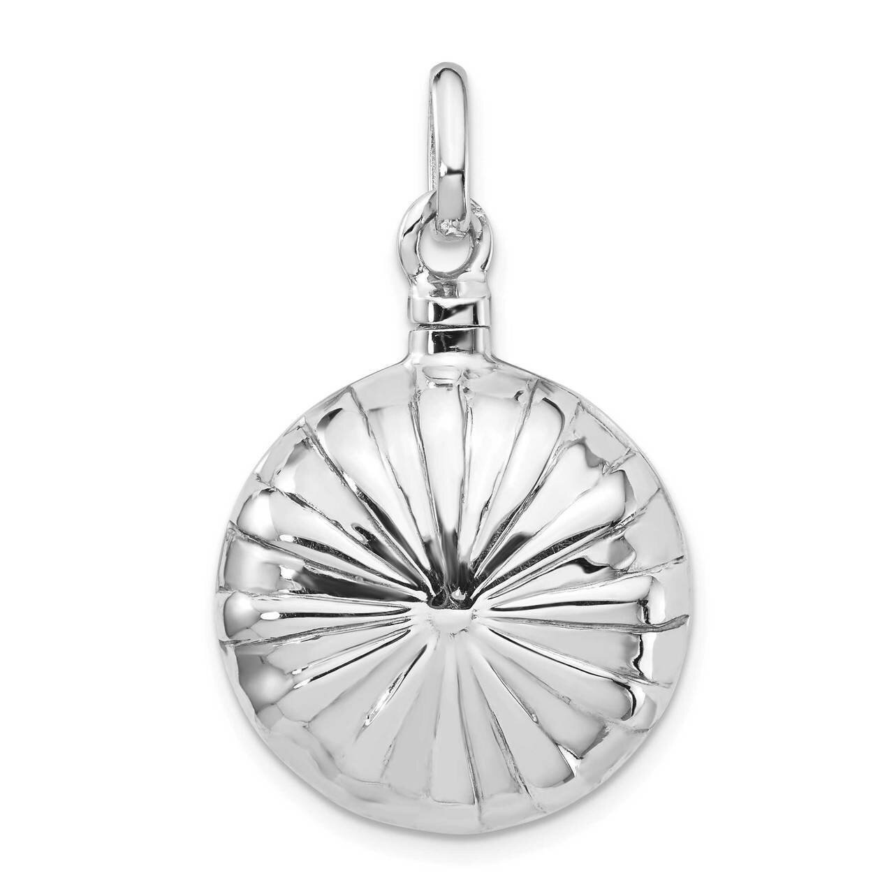 Puffed Ash Holder Pendant Sterling Silver Rhodium-plated QP5304