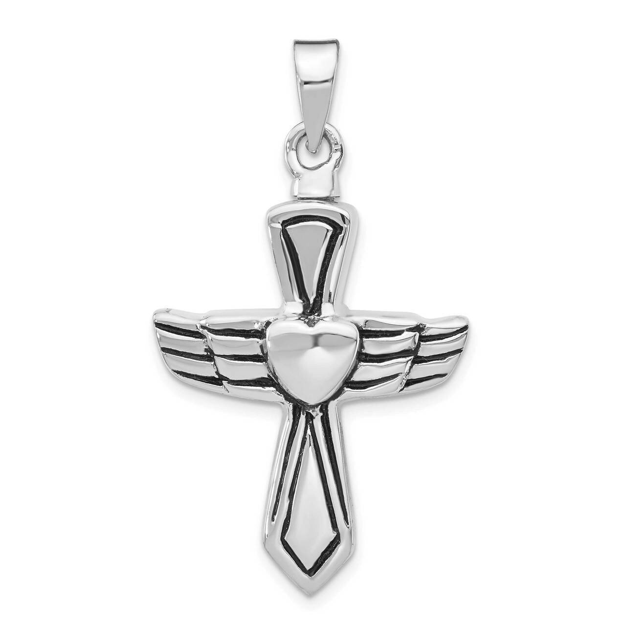 Antiqued Cross with Heart Ash HolderPenda Sterling Silver Rhodium-plated QP5327, MPN: QP5327, 88395…