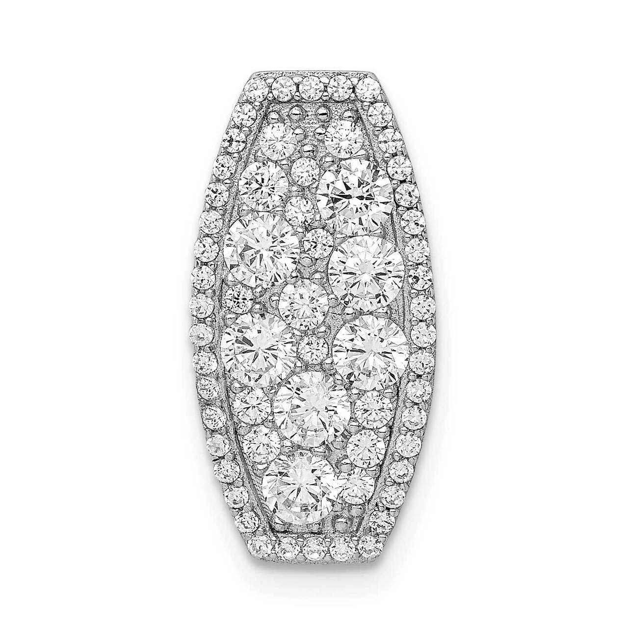 Slide Sterling Silver Rhodium-plated CZ Diamond QP5340, MPN: QP5340, 886774096537