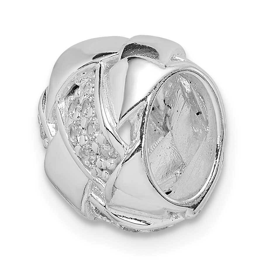 Slide Sterling Silver Rhodium Plated CZ Diamond QP5376, MPN: QP5376, 886774101460