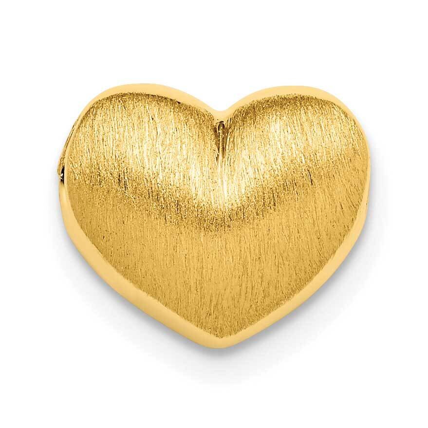 Scratch Finish Heart Chain Slide Sterling Silver Gold-plated QP5383, MPN: QP5383, 886774115993