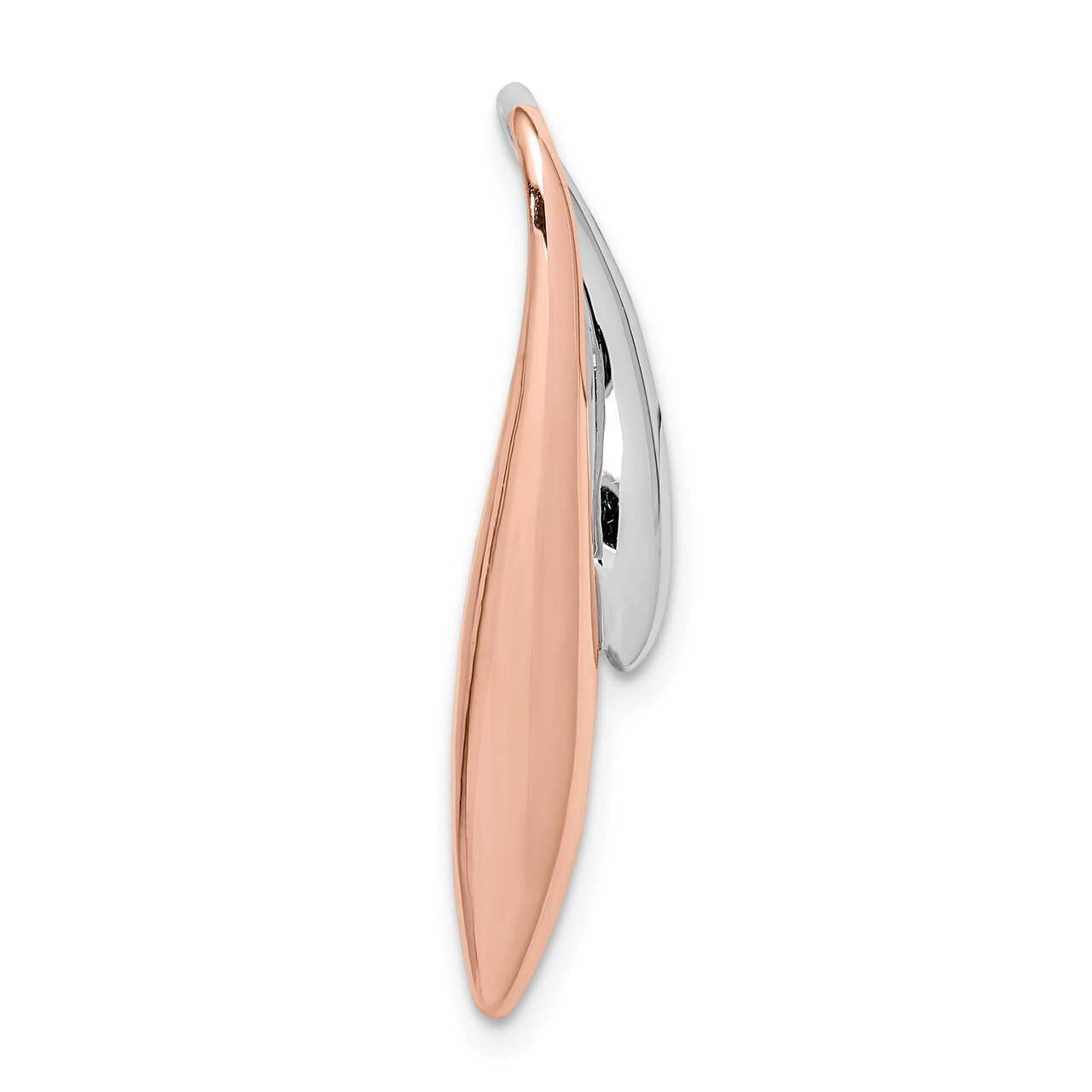 Rose Gold-plated Polished Chain Slide Sterling Silver Rhodium-plated QP5393
