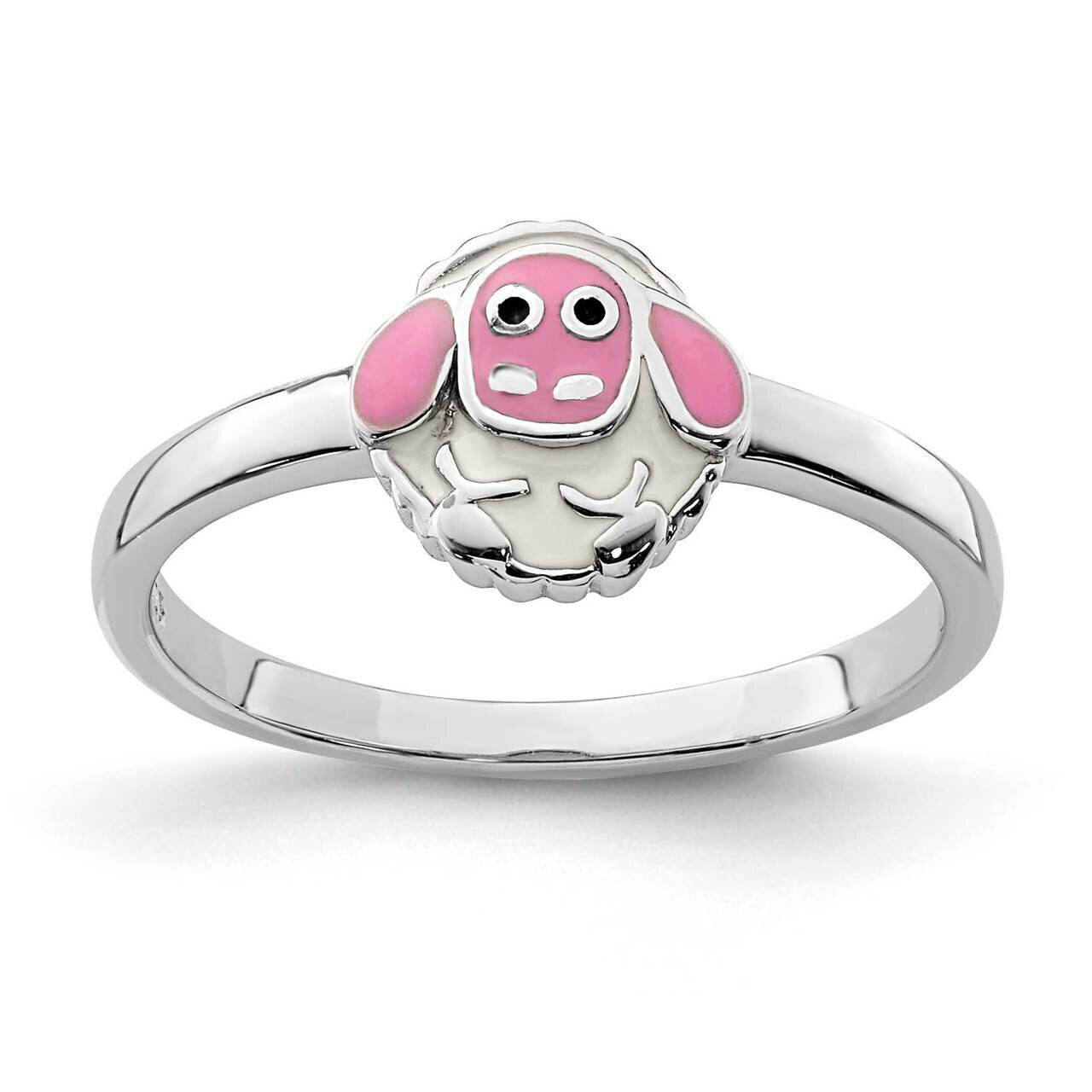 Childs Enameled Lamb Ring Sterling Silver Rhodium-plated QR6817, MPN: QR6817, 883957945781