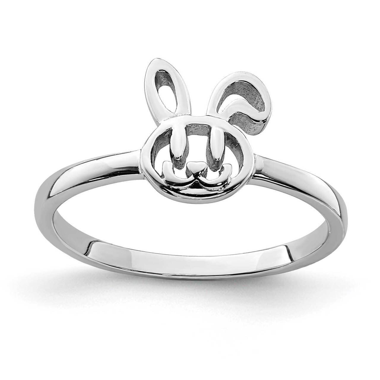 Childs Bunny Ring Sterling Silver Rhodium-plated QR6823, MPN: QR6823, 886774016054