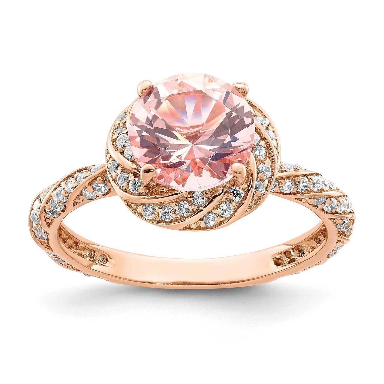 Crystal Ring Sterling Silver Rose-tone QR6852, MPN: QR6852, 883957749563