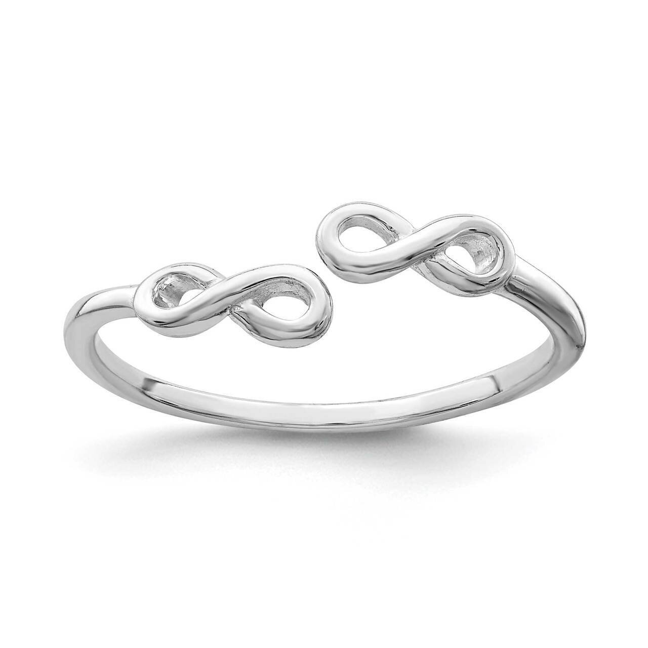 Infinity Ring Sterling Silver Rhodium Plated QR6880