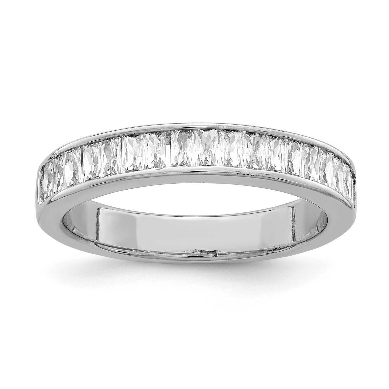 Ring Sterling Silver Rhodium Plated CZ Diamond QR6923, MPN: QR6923, 886774017242