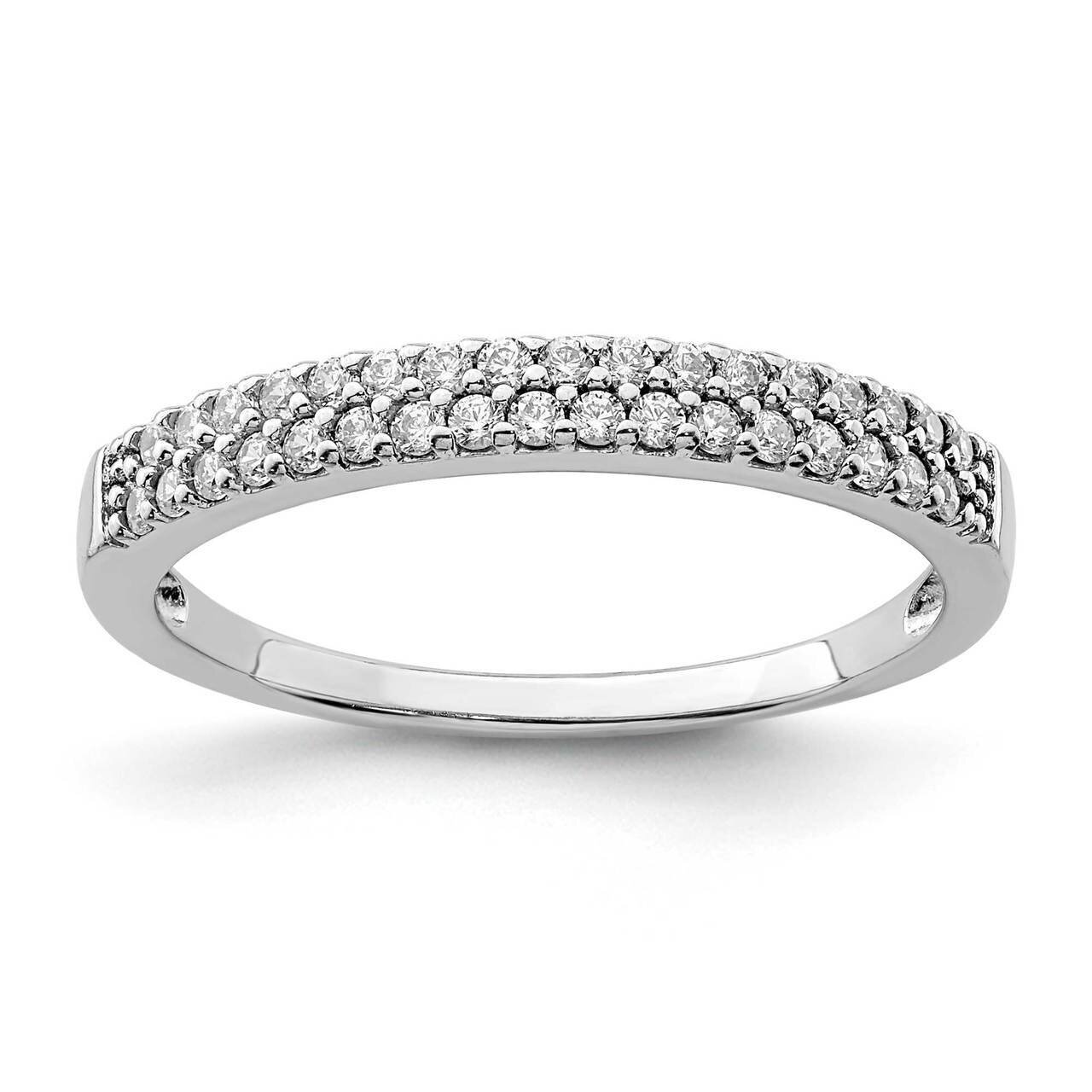 Ring Sterling Silver Rhodium-plated CZ Diamond QR6926, MPN: QR6926, 883957872230