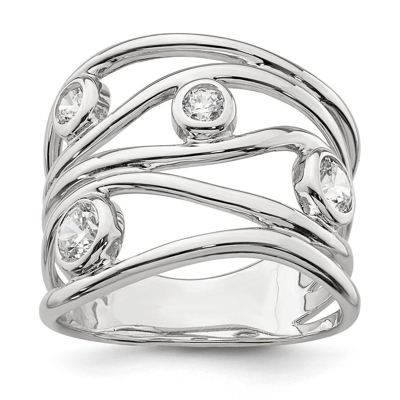Fancy Ring Sterling Silver CZ Diamond QR7106, MPN: QR7106, 883957995151